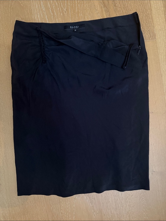 Gucci Dresses & Skirts - VintageGucci Black Pencil Skirt with Waist Tie Detail